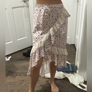 LoveShackFancy high low skirt - new condition